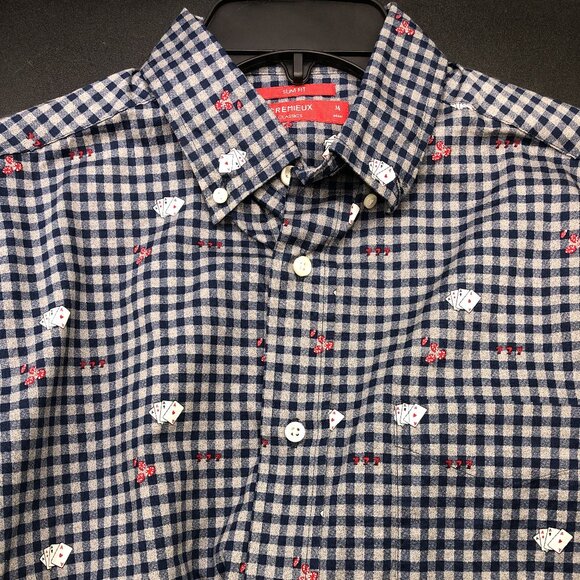 Cremieux Classics Men's Long Sleeve Shirt Slim Fit Size Medium 100% Cotton NWT - Picture 3 of 11